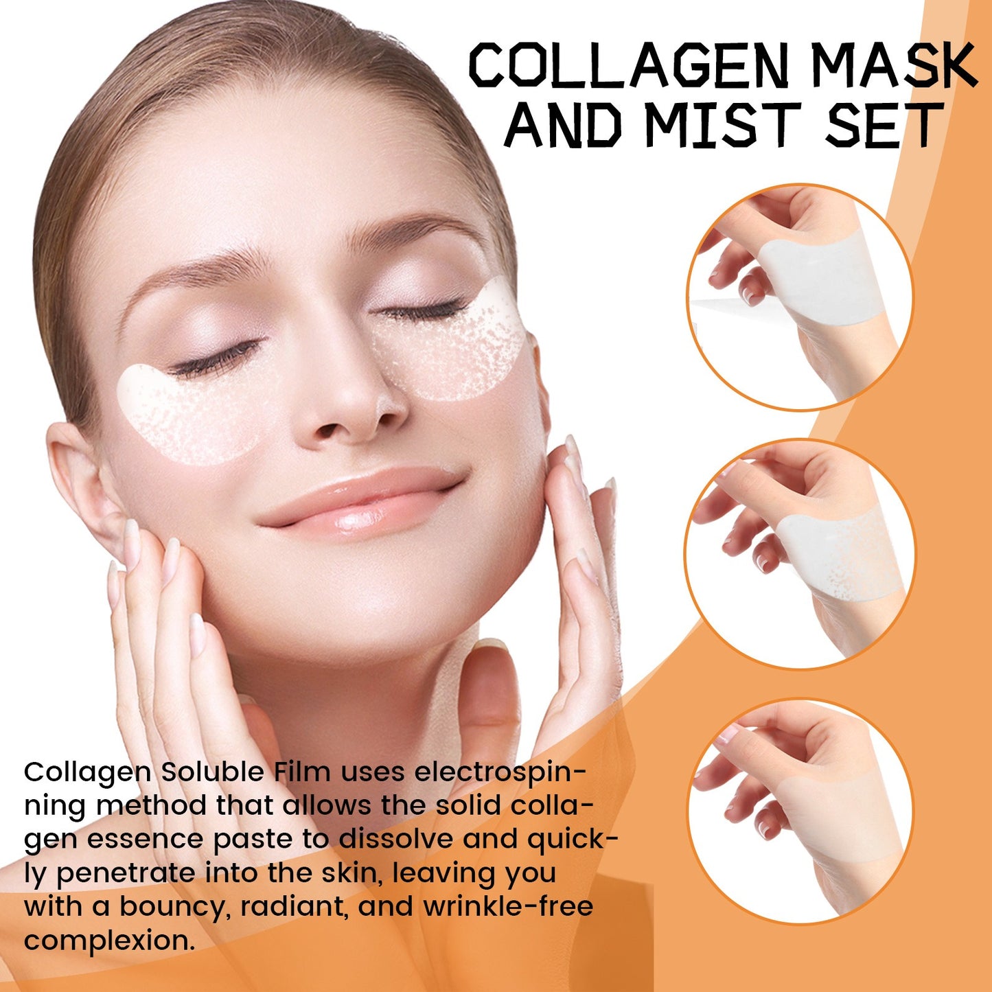 Collagen Eye Mask Spray Set Anti aging anti wrinkle anti aging collagen hydrating and moisturizing